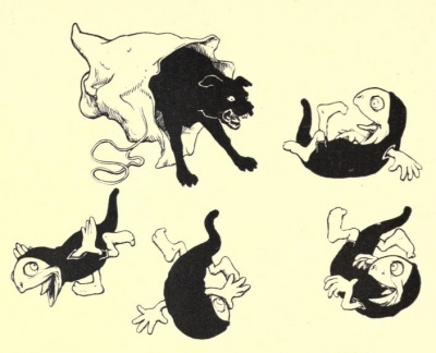 Хобьи и пёс. Иллюстрация Джона Баттена к английской сказке