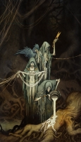 Норны. Иллюстрация Юхана Эгеркранса из его книги о скандинавской мифологии "Nordiska gudar"