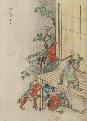 Янари. Цветная копия Набэты Гёкуэя с рисунка Ториямы Сэкиэна