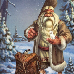 Зюзя, белорусский дух зимы и мороза. Иллюстрация Анастасии Кьюсак