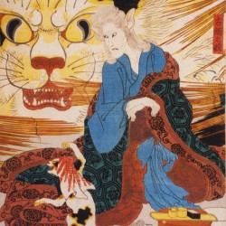 Бакенэко на рисунке Утагавы Куниёси 
