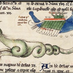 Морское чудовище. Средневековая иллюстрация