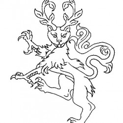 Calygreyhound. Геральдическое изображение с герба рода де Вер, графов Оксфорд