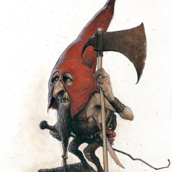 Гоблин из племени Красных Шапок (Red Cap). Иллюстрация Жана-Батиста Монжа