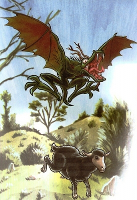 Пьючен. Иллюстрация из книги "Guía Mitológica Ilustrada de Chile" (2007)