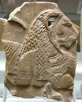 Голова богини Сехмет. Фрагмент барельефа