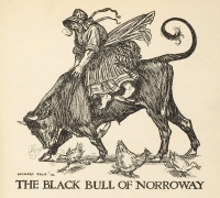 Чёрный бык Норроуэйский. Иллюстрация Херберта Коула (1906)