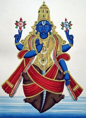 Курма — вторая аватара Вишну. Рисунок 1850 года