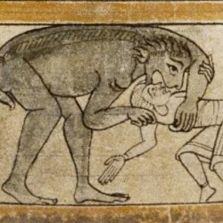 Эфиопские антропофаги. Рукопись Бодлеянской библиотеки (MS. Bodley 614, fol. 040v.)