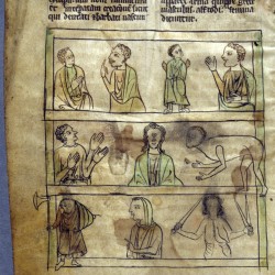 Чудовищные племена. Рукопись Бодлеянской библиотеки (MS. e. Mus. 136, fol.001v)