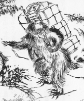 Идзю. Рисунок Санто Кёдэна из книги "Hokuetsu Seppu" ("Снежные истории") Бокуси Судзуки, эпоха Эдо (1603‑1867)