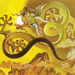 Китайский дракон. Иллюстрация Ангуса МакБрайда для журнала "Finding Out"