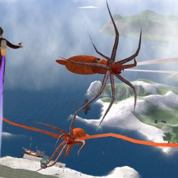 Летающие кракены из игры "Steamlander: Lands of Steam and beyond"