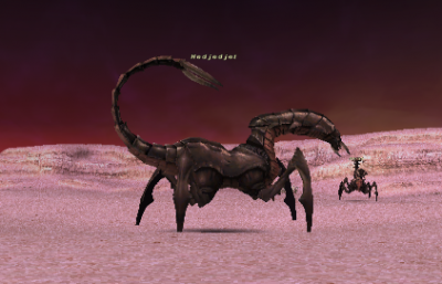 Хеджеджет — гигантский скорпион из мира Final Fantasy, названный в честь древнеегипетской богини-скорпиона