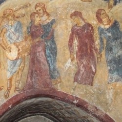 Сыны Божии и дочери человеческие. Фреска XIV века. Высокие Дечаны, Сербия