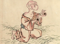Тэме-бодзу (Тэ-но мэ). Иллюстрация Ёси Ода ("Иллюстрированный свиток ночного парада ста демонов", 1832)