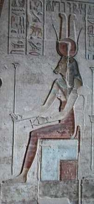 Богиня Мехурт. Барельеф храма Хатхор в Дейр эль-Медина