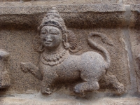 Пурушамрига. Фигура в храме Варадараджа Перумал (Канчипурам, Тамил-Наду, Индия)
