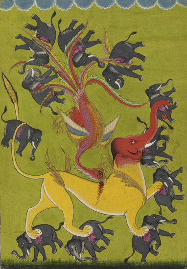 http://www.bestiary.us/files/images/Simurgh_Attacking_a_Gaja-Simha_Carrying_Elephants.jpg