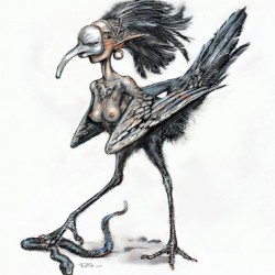Сирена-гарпия. Иллюстрация Антона Батова