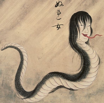 Нурэ-онна. Рисунок Саваки Сууси (1737 год)