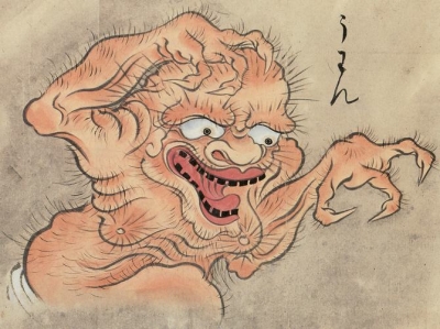 Уван. Рисунок Саваки Сууси, "Иллюстрированный свиток сотни демонов" 1737 года
