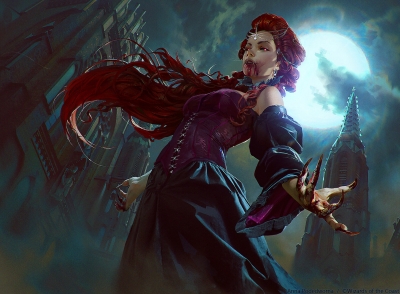 Vampire of the Dire Moon. Иллюстрация Анны Подедворной к ККИ "Magic the Gathering"