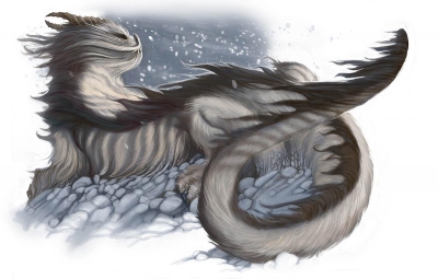 Арктический дракон. Иллюстрация Уильяма О'Коннора