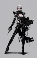 Темная эльфийка-ассасин. Иллюстрация Chihwan "dimelife" Song