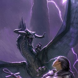 Черный дракон на иллюстрации Тодда Локвуда