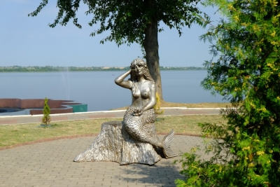 Статуя русалки в Лепеле