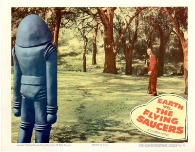 Лобби-карточка к фильму "Земля против летающих тарелок" (Earth vs. Flying Saucers, 1956)