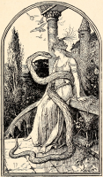 Иллюстрация Г.Форда к сказке Дж.Б.Базиле "Змей" из "Зеленой книги сказок" Эндрю Лэнга (1892)