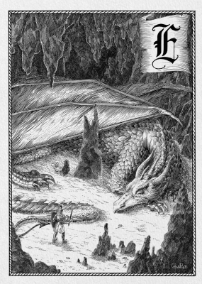 Европейский дракон. Иллюстрация Юлии Широниной (CoalRye)