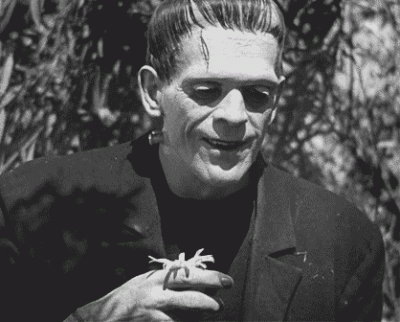 Чудовище Франкенштейна. Кадр из фильма "Франкенштейн" (1931)