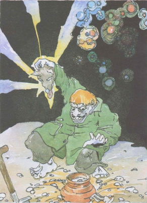 Иллюстрация Алексея Новицкого к белорусской сказке "Галаву складзеш"
