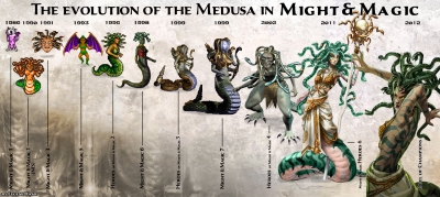 Эволюция медузы в серии игр Might&Magic