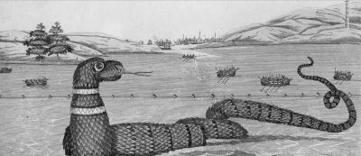 Глочестерская морская змея. Гравюра XIX века
