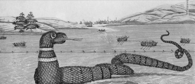 Глочестерская морская змея. Гравюра XIX века