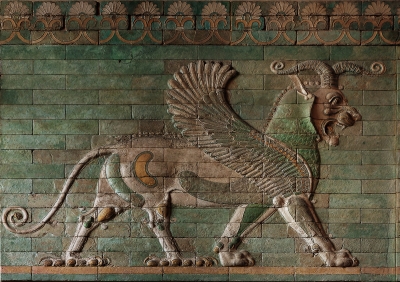 Грифон. Керамический рельеф дворца в Сузах