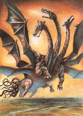 Болгарский дракон Хала. Иллюстрация С.Плаксина