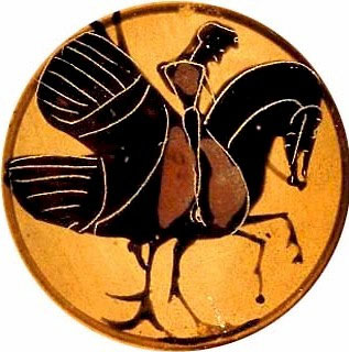 Гиппалектрион. Изображение на дне чаши, примерно 560-550 гг. до н.э.