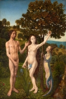 Грехопадение. Картина Хуго ван дер Гуса, после 1479 года