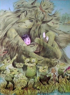 Кикимора и игоши. Иллюстрация Белоусовых к сказке Алексея Толстого