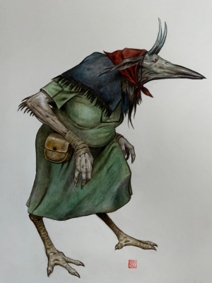 Кикимора. Иллюстрация Джона Уигли