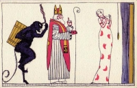 Открытка со святым Николаем и крампусом, 1912