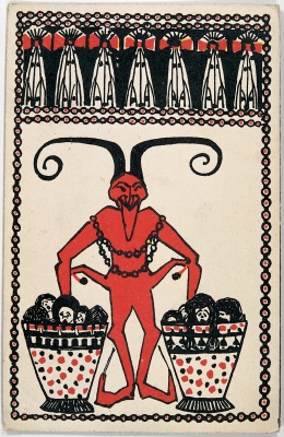 Открытка с с изображением Крампуса, 1907 год