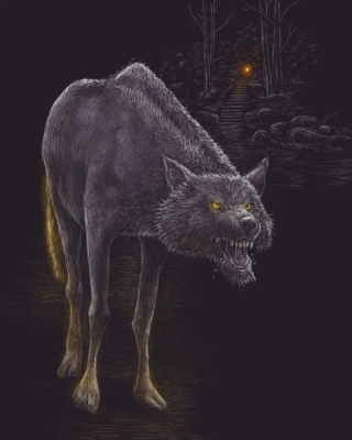 Логишинский волк. Рисунок Артура Басака