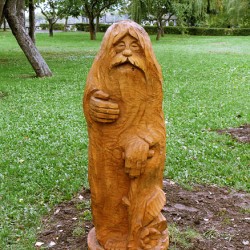 Леший. Деревянная фигура в Гомеле, возле Пушкинского домика
