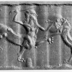 Урмалуллу на оттиске с цилиндрической ассирийской печати